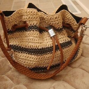 Brighton Sierra Drawstring Straw Hobo
